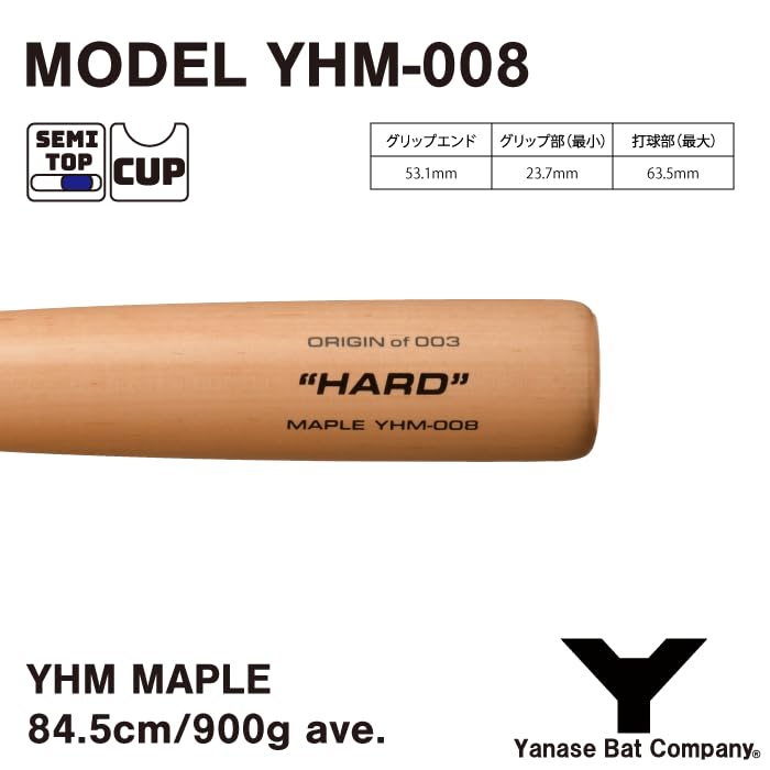 Amazon | Yanase YHM-008 硬式木製バット YHMメイプル 